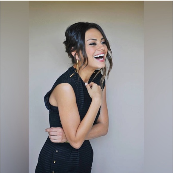 3.1 Phillip Lim Black/Gold Studded Jersey Cap Sleeve Dress. Quite Luxury - Picture 8 of 9